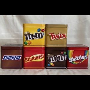 Mars Candy Company Tin Cans set of 6